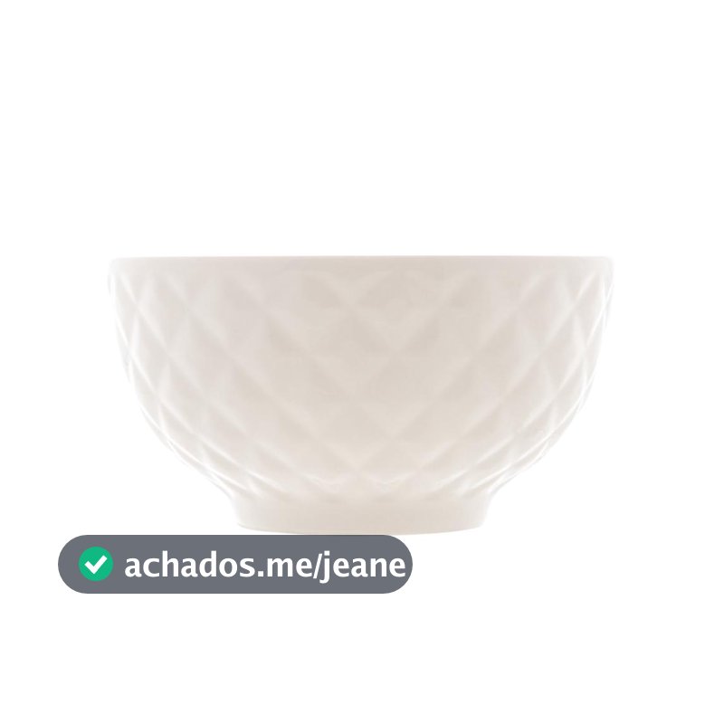 Bowl Lyor Diamond Branco Porcelana 11,5cm x6cm