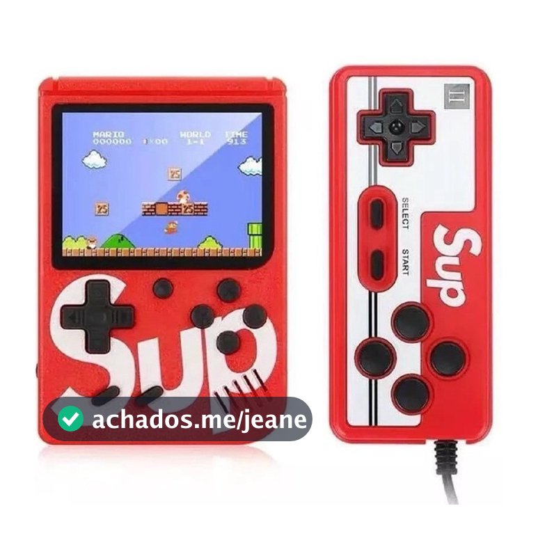 Mini Video Game Portátil Sup C/ 400 jogos + 1 Controle para 2 jogadores Console