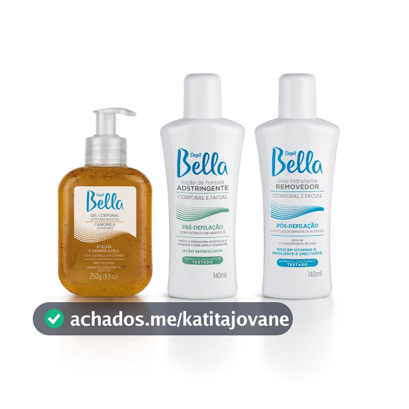 Kit Pré E Pós Depilação Loção Adstringente Óleo Removedor E Gel Calmante Camomila Depil Bella