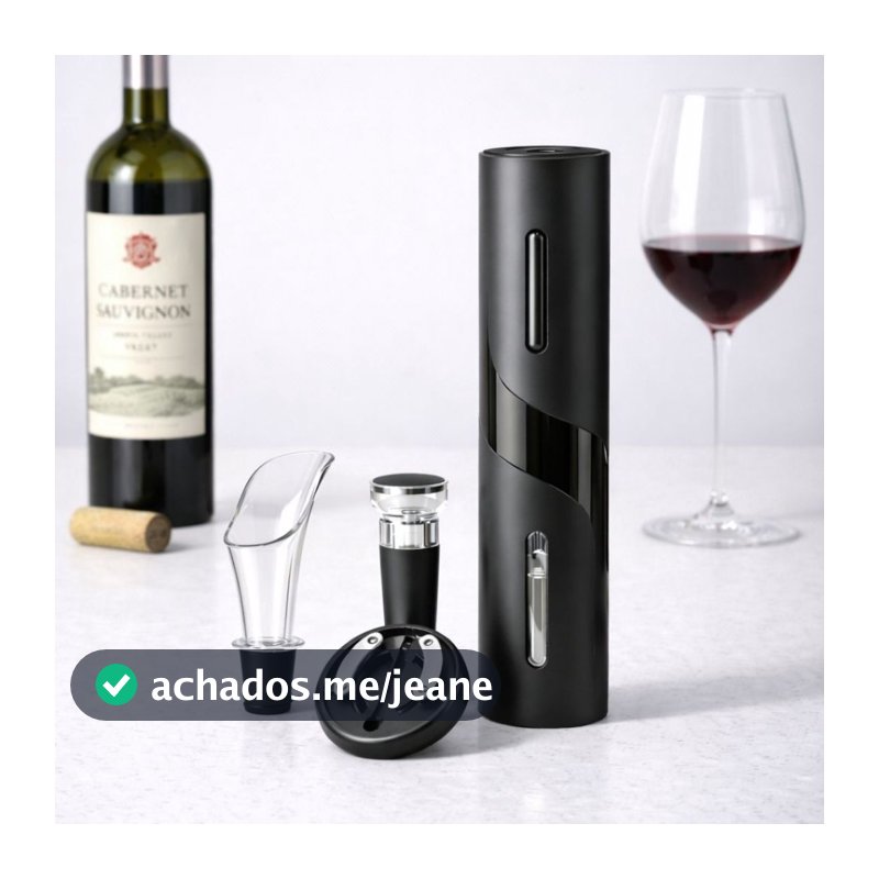 Abridor de Vinho Elétrico Pilha Saca Rolha Automático Portátil Moderno Presente Utilidade