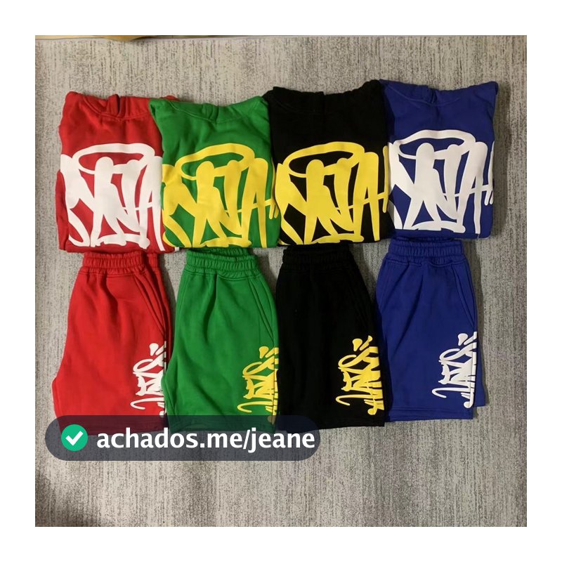 Clássico Unissex Masculino E Feminino Moda Hoodies + Shorts Conjunto De Duas Peças Monograma Impressão No Peito Solto Ca