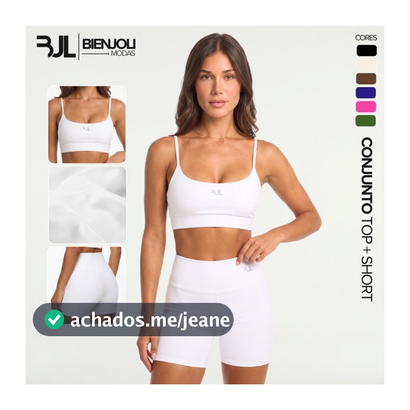 Conjunto Corrida Feminino Short e Top Academia ZERO TRANSPARÊNCIA Fitness Compressão Treino Yoga