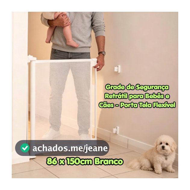 Portão Segurança Tela Retrátil Infantil Pet Cães Extensível