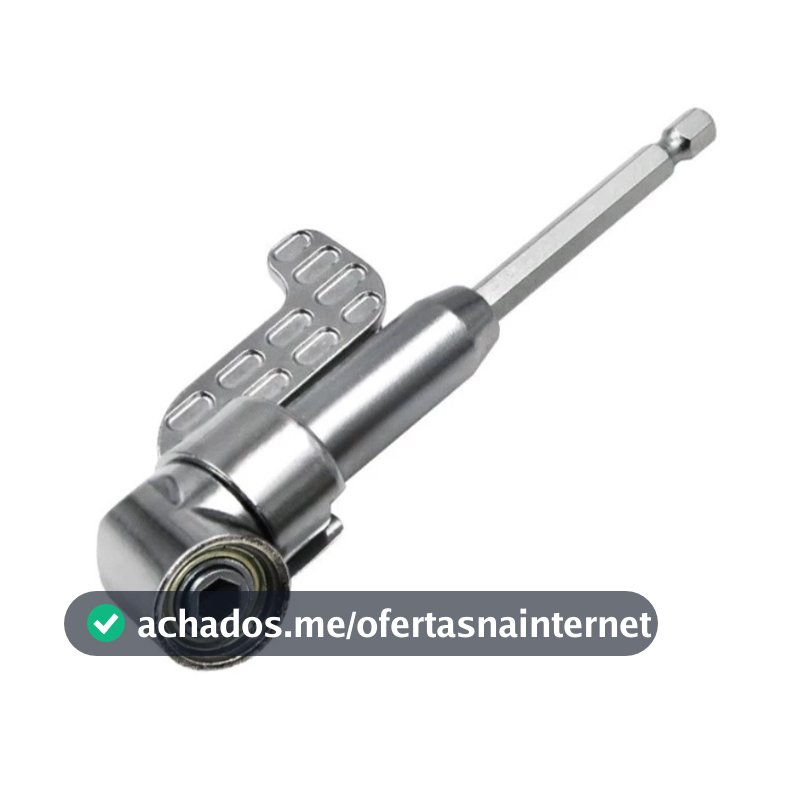 Adaptador Angular 105° para Parafusadeira e Furadeira – Extensor de Bits Magnético 1/4” (6,35mm), Aço Reforçado, Ideal p