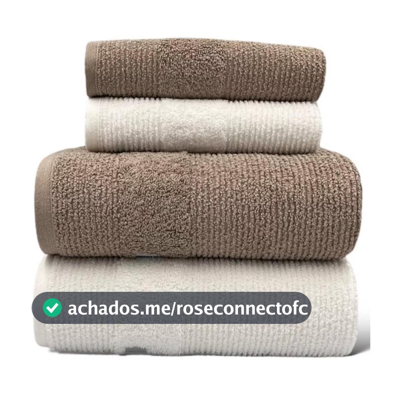 Kit 4 Peças  TOALHAS MARIA TEREZA GRANDE BANHÃO (2 Banho + 2 Rosto) LM PETER
