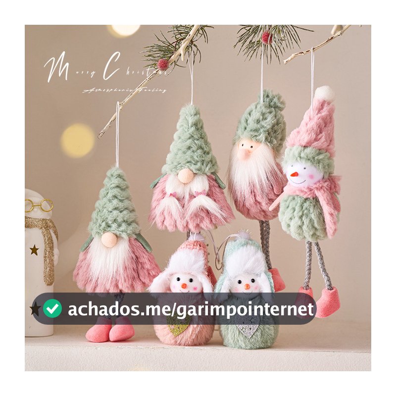 Decoração de natal Santa boneco de neve boneca árvore de natal pingente decoração de natal suprimentos de natal decoraçã