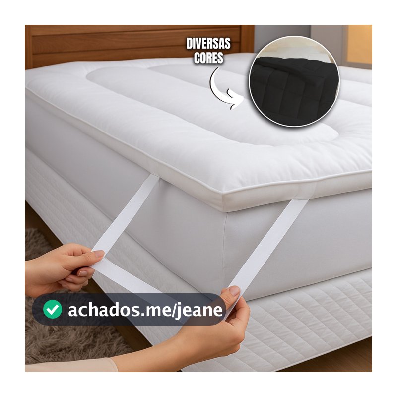 Pillow Top Micropercal 400 Fios Solteiro Casal Queen King Toque Aveludado Fibra Siliconada Elástico