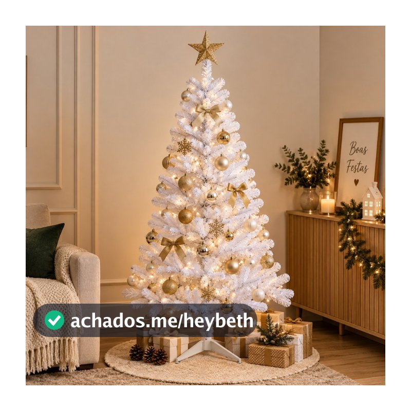 Árvore De Natal 1,50M Branca Decoração Natalina
