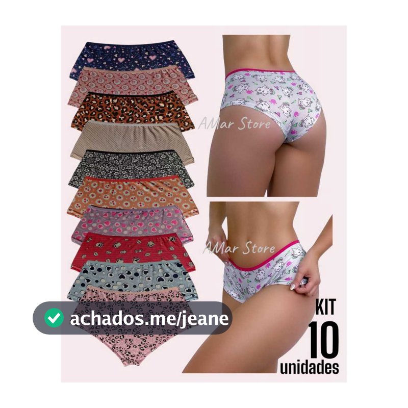 Kit 10 Shortinho Estilo Calcinha Boxer Feminina Conforto Estampado Shorts Curto Lingerie Confortável Não Marca