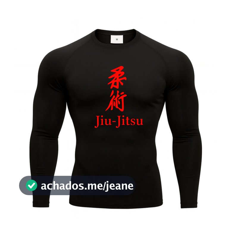 Camiseta Longa Compressão JiuJitsu Rash Guard