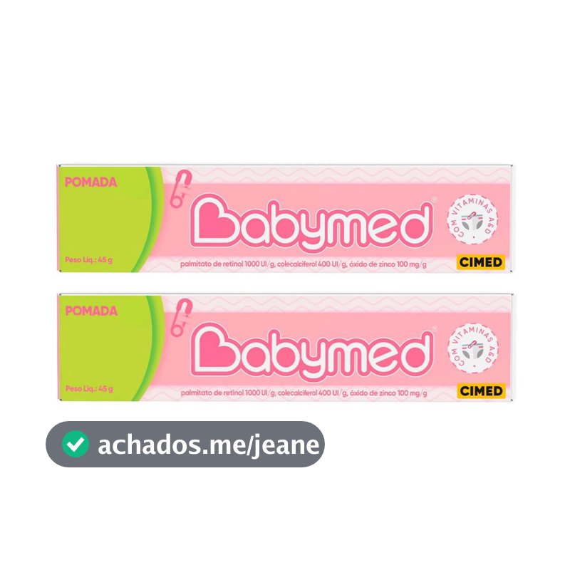 Kit 2 Pomadas Babymed Rosa 45g