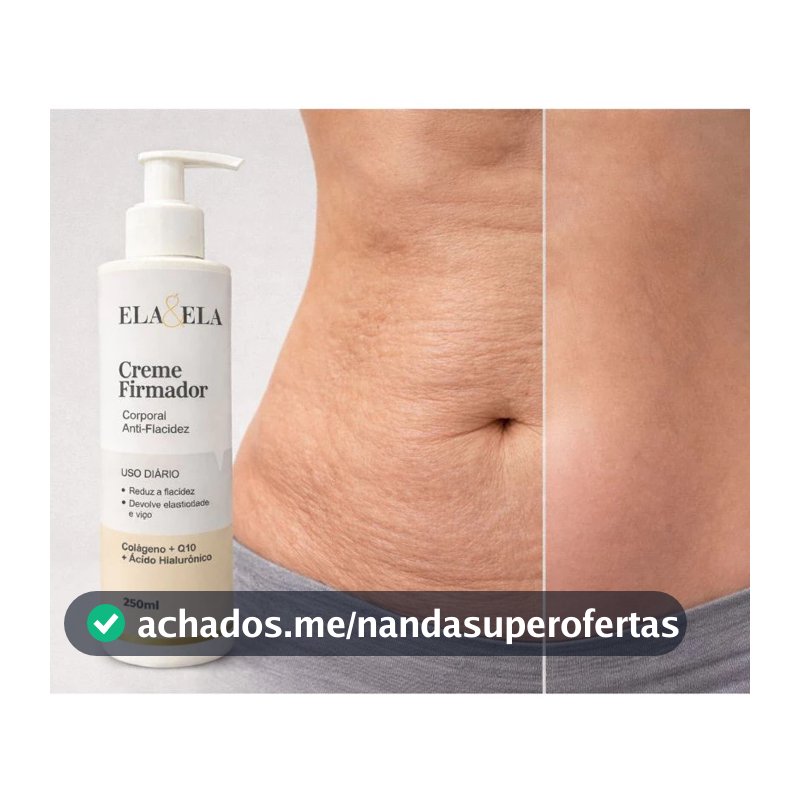 Creme Firmador com Colágeno e Q10 250ml - Firmeza, Hidratação e Rejuvenescimento