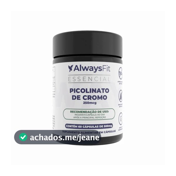 Picolinato de Cromo AlwaysFit 250mcg | 60 Cápsulas