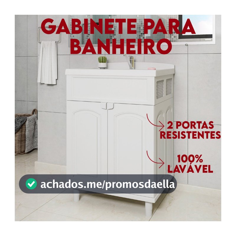 Gabinete Com Armário Gab Max Gabinete Com Cuba Gabinete Para Banheiro de Plástico Astra