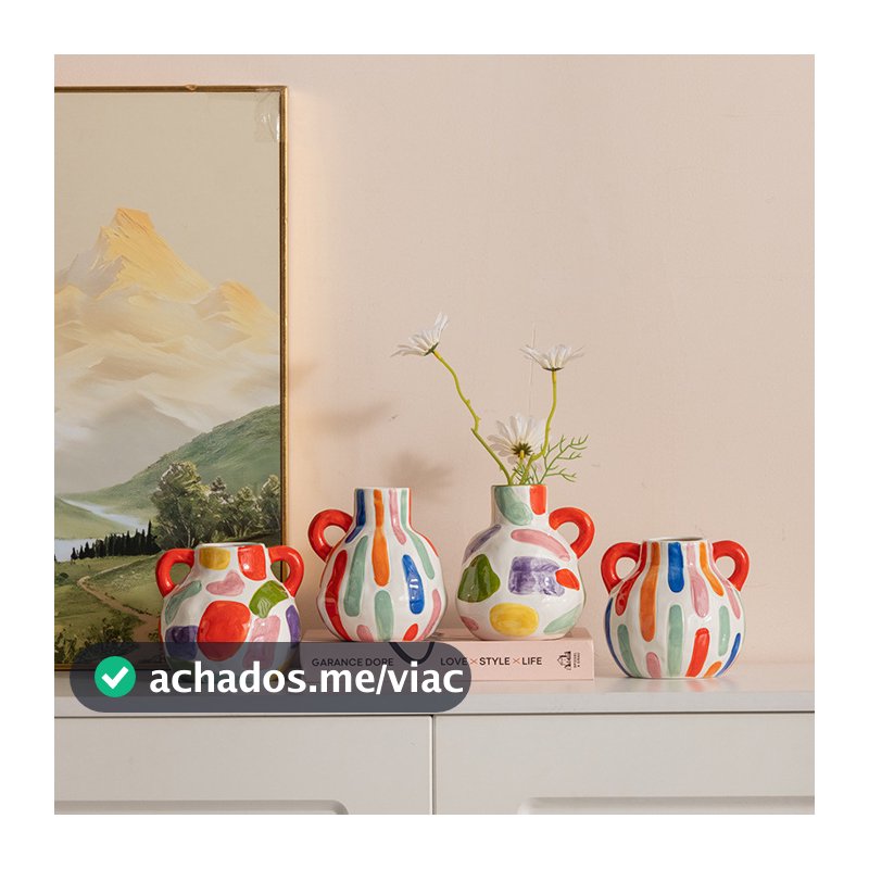 vaso decorativo vaso colorido vaso pequeno centro de mesa decoração sala decoração rack sala decoração colorida casa