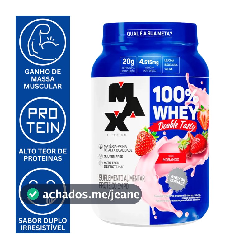 DOUBLE TASTY WHEY PROTEIN 100% POTE 900G (20g protein) - MAX