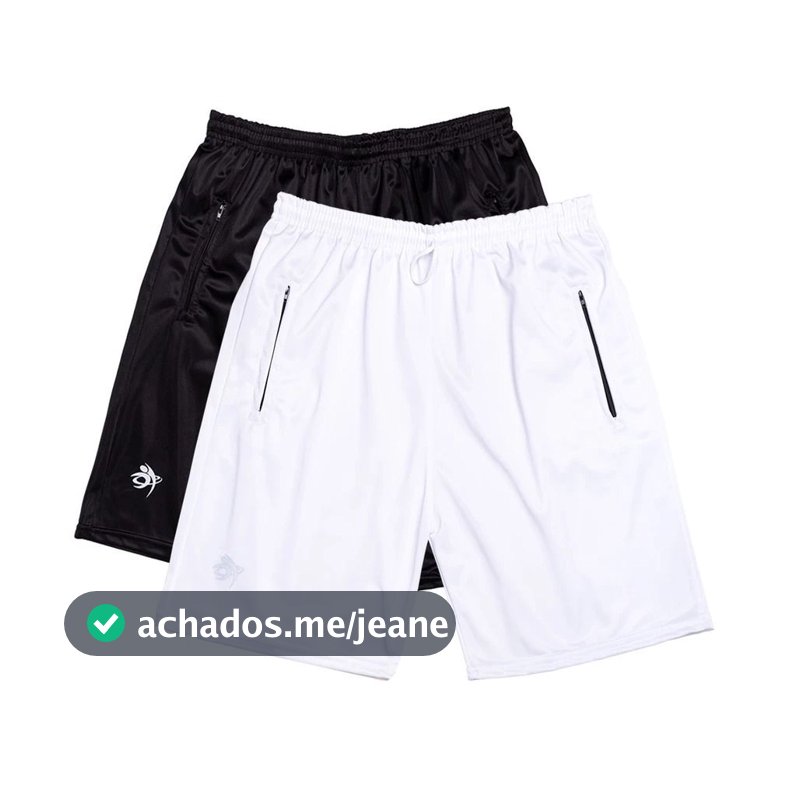 KIT 2 SHORTS BERMUDA COM ZIPER NO BOLSO