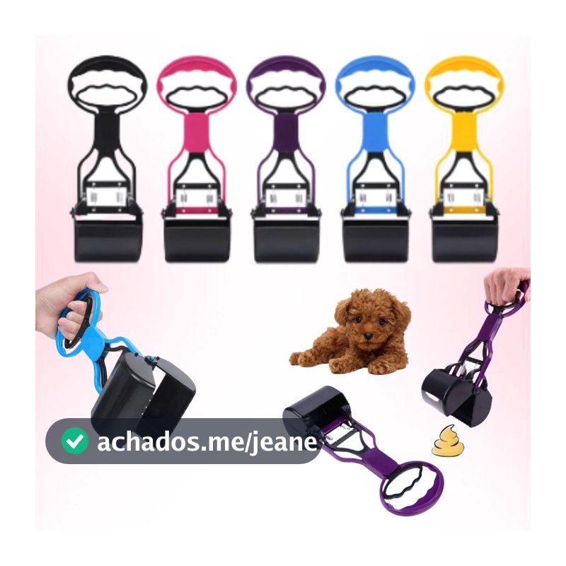 Pá Cata Caca Coco de Cachorro Gato Pet Coletor Pazinha Higiênico Prático Simples Colorido