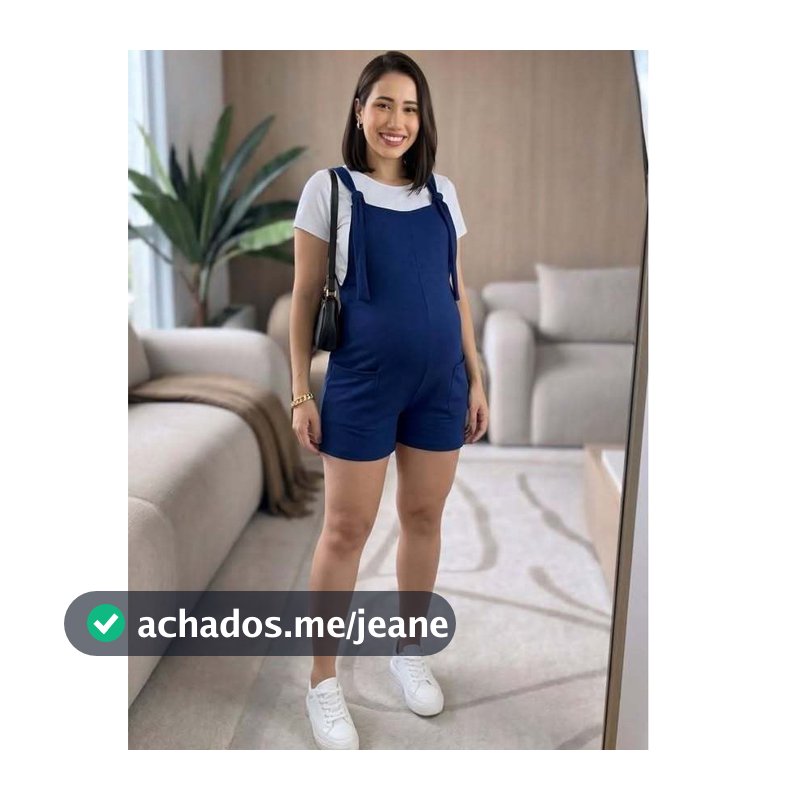 Macacão Gestante / Jardineira Malha Curta Gestante/ Roupa para Gestante