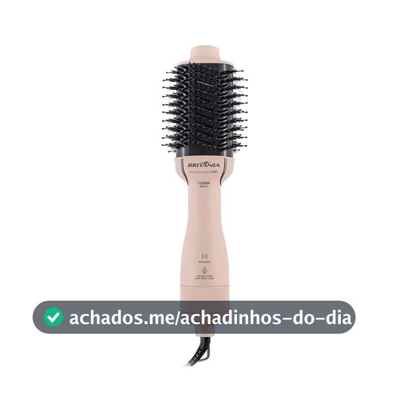 Escova Secadora Britânia Bec07r  Cabo Giratório 1300w Bivolt