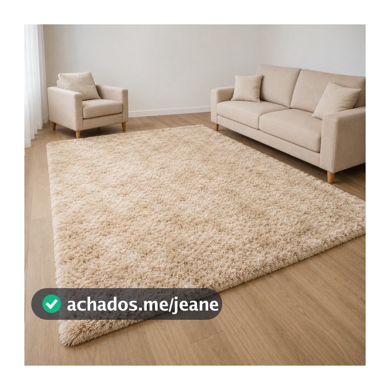 Tapete Felpudo Peludo 2,00 X 2,50 Grande Para Sala e Quarto Varias Cores