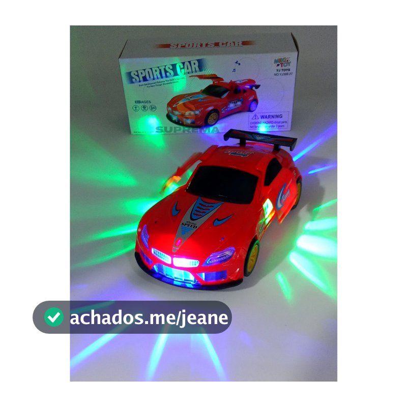 Brinquedo Infantil Carrinho Sports Giro 360° Vermelho car Luzes 3D E Som menino brinquedo