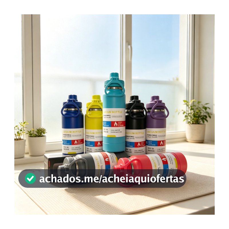 Garrafa Térmica Esportiva Aço Inox– Capacidades Variadas para Uso Diário e Esportes 350ml/600ml/800ml/1000ml/1200ml