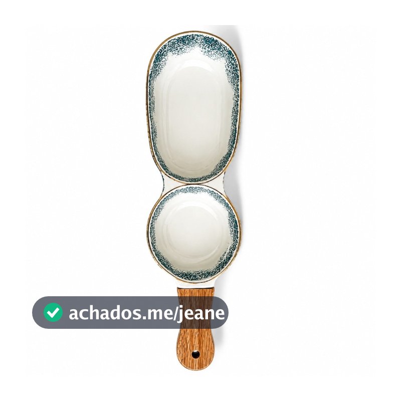 Petisqueira Com Alça De Madeira 34cm
