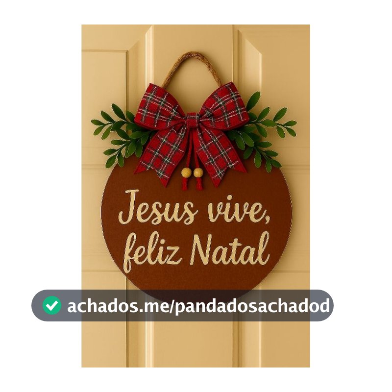 Guirlanda Jesus Vive Feliz Natal 25cm