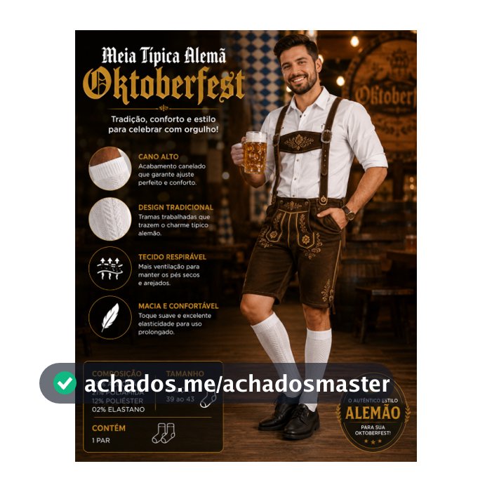 Meia Típica Alemã Oktoberfest - Masculino