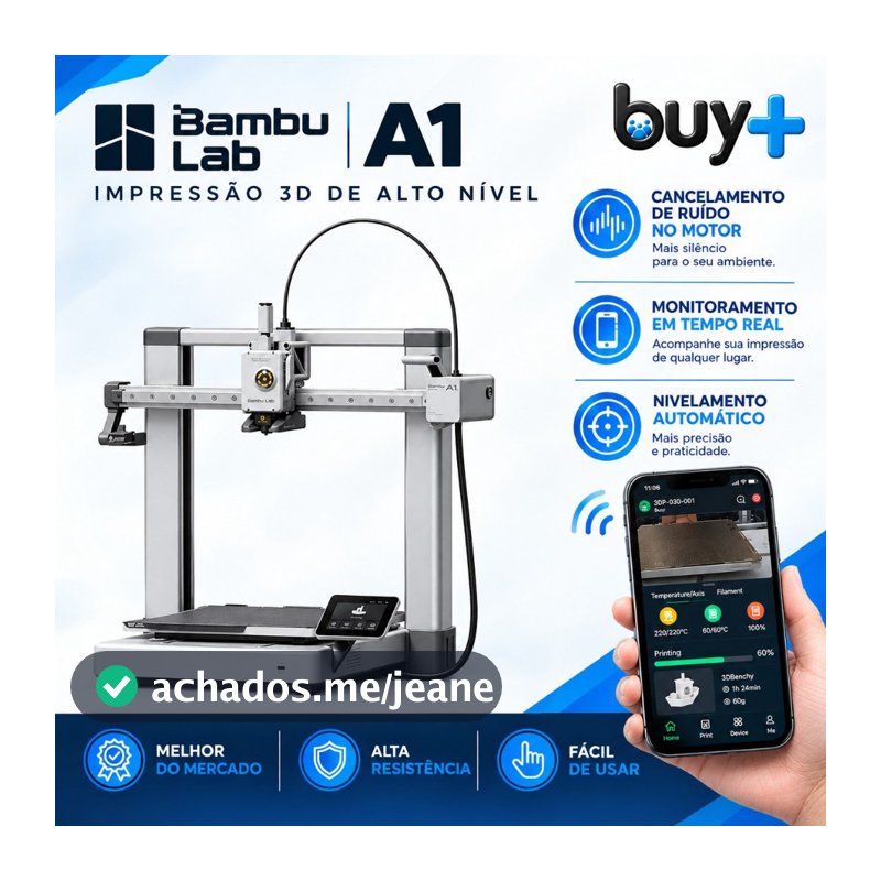 Impressora 3D Bambu Lab A1 - Alta Precisão e Velocidade – Versão Sem Combo