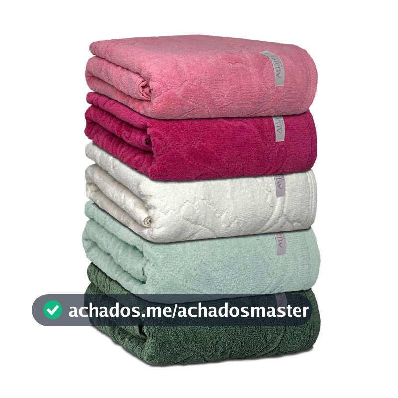 Jogo/Kit 5 Toalhas de Banho Amalfi Premium Fio Penteado 100% Algodão Grossa Macia Atlântica