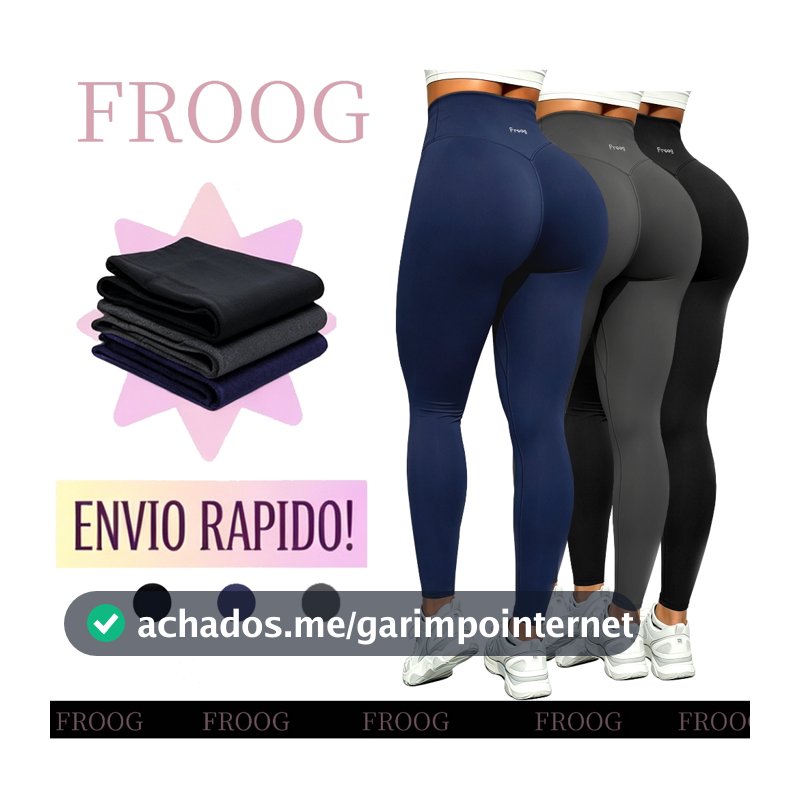 Calça Legging Esportiva Cintura Alta Com Bolso Empina Bumbum Zero Transparência Respirável Fitness Academia Yoga