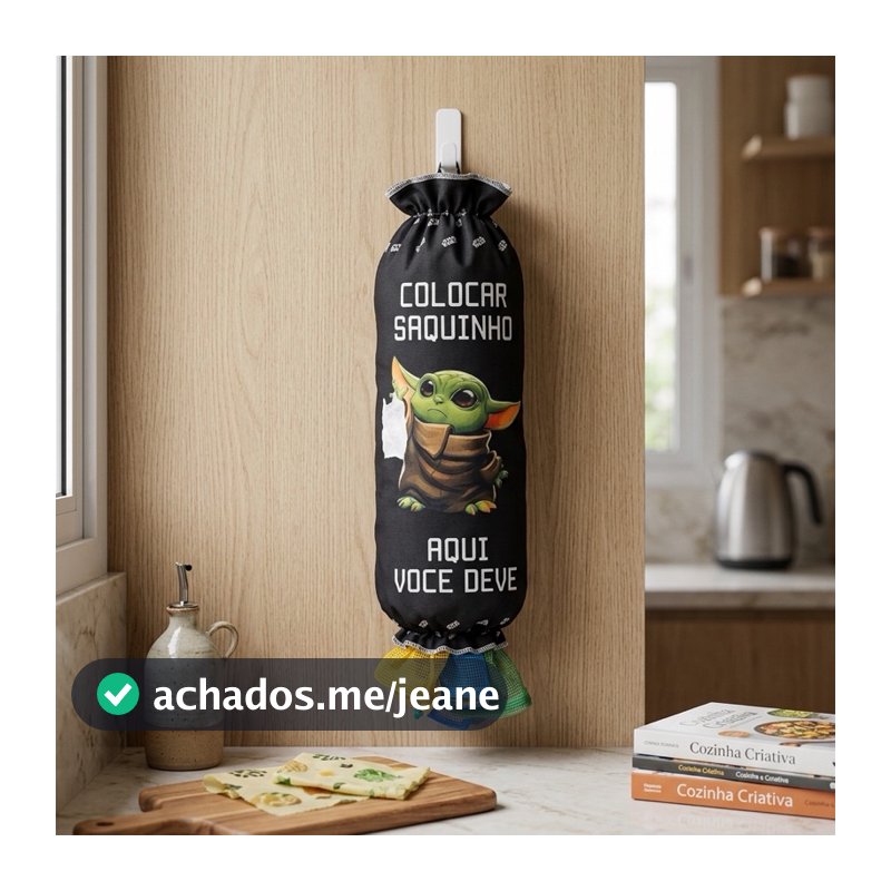Porta Sacola Puxa Saco Para Cozinha De Tecido Porta Sacolinha Organizador Temas Divertidos