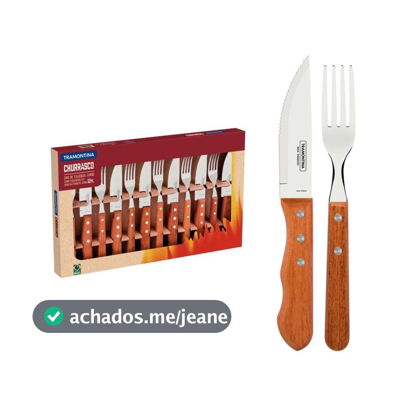 Jogo De Talheres Tramontina Churrasco Jumbo 12 Peças