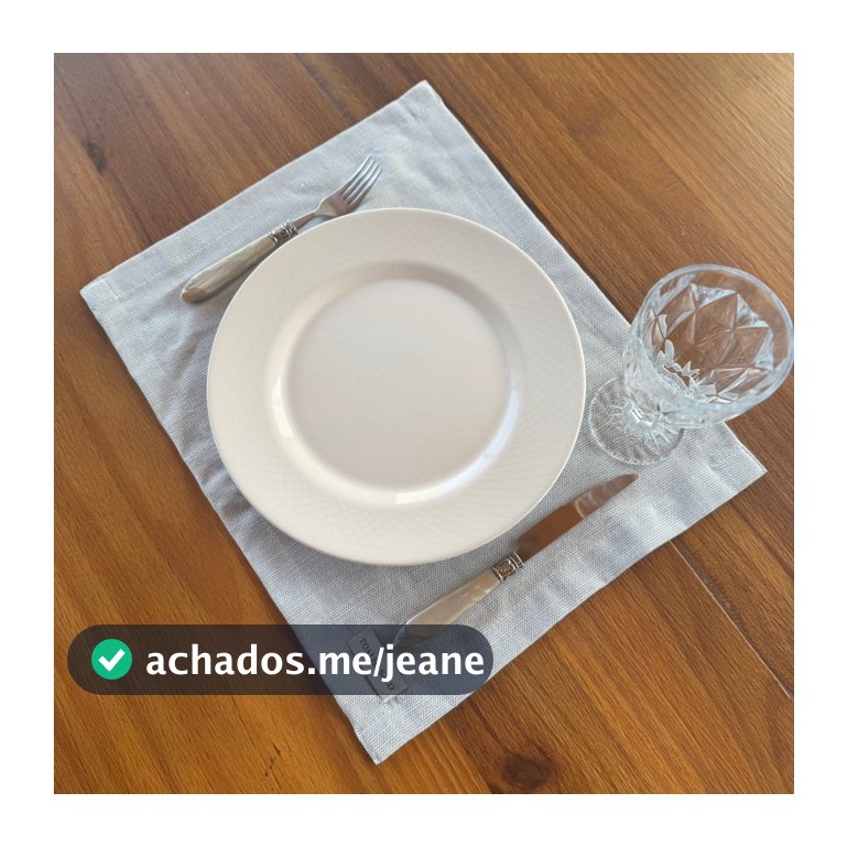Kit Jogo Americano 6 Peças 45 x 38 cm Algodão Premium