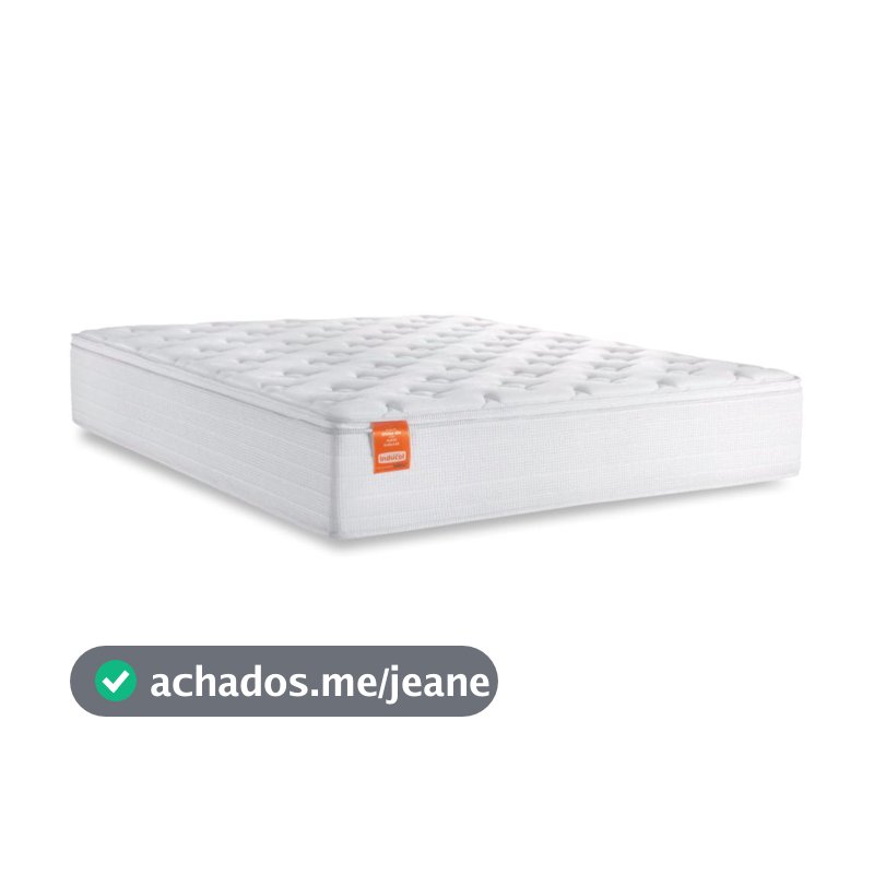 Colchão Casal Molas Ensacadas Real Pillow Top 138x188x27cm Branco Inducol - Suporta até 130kg por Pessoa