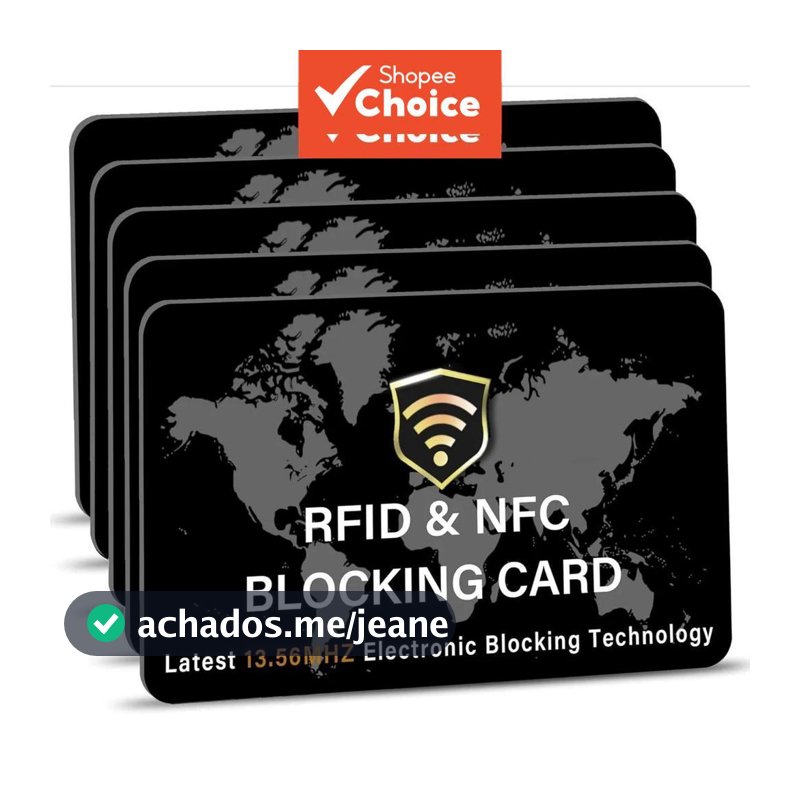 10/5 unidades Cartão de Bloqueio RFID, NFC sem contato para cartões de débito/crédito, ATM, passaporte, protetor com