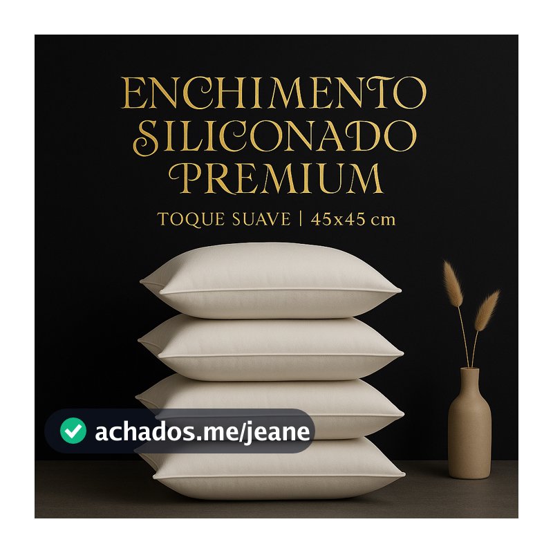 Almofada Refil de 45x45 Enchimento Silicone Macio Aumofada Fofinha Antialérgica Lavável fabrica