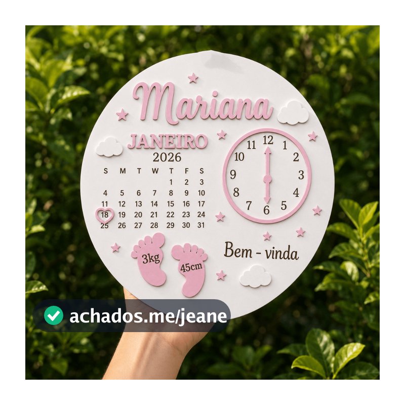 Placa Nascimento Bebê, Recordações do Bebê, Enfeite de Porta