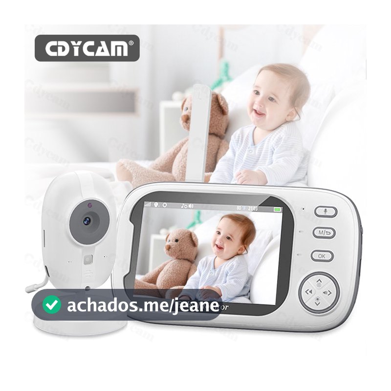 3.5 Polegada Monitor De Bebê Sem Fio IR Visão Noturna 2 Vias Conversa 8 Canções Temperatura Vídeo Babá Rádio Cam