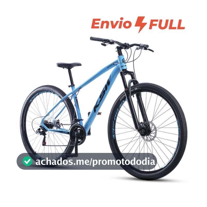 Bicicleta Bike Aro 29 Ksw 21 Velocidades Marcha Alumínio Xlt 100 Mtb Freio a disco suspensão MTB