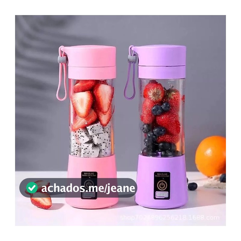 Mini Liquidificador Portátil Shake 6 Laminas + Cabo USB-SE3095
