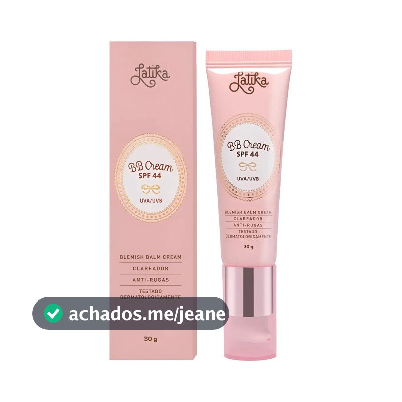 Base Maquiagem BB Cream Latika Fps 44 Clareador Facial Pele