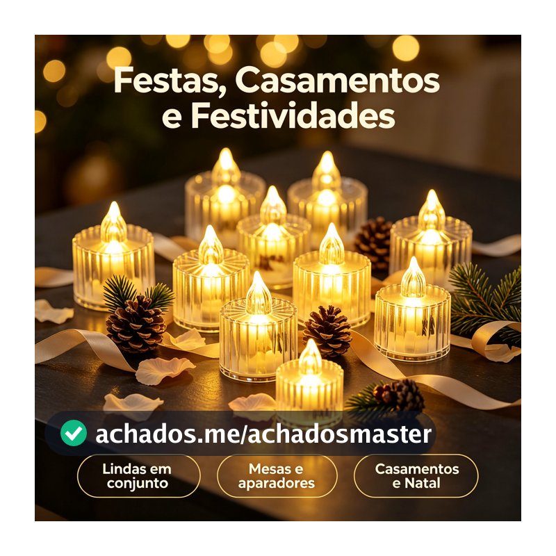 10 Velas De Led Decorativa Para Ornamentação De Festas e Qualquer Tipo De Eventos e Decoração De Casa