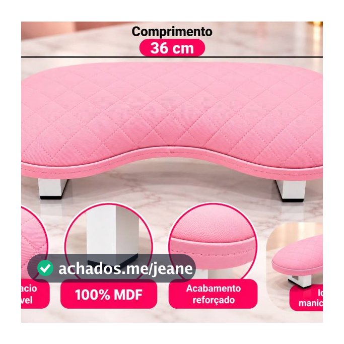 Apoio  Suporte de Mão Braço LUXO SOFT Manicure Profissional Ergonômico Nail Design Unhas Gel