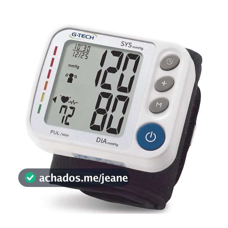 Aparelho de Pressão Digital de Pulso G-Tech GP400 Medidor Arterial Automático de Aferir com Estojo e Pilhas