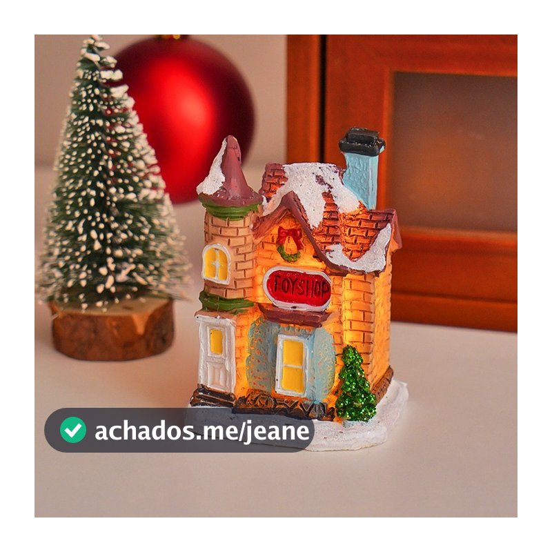 Decoração Luminosa De Festa De Terrário De Mini Casa Para Presente De Feriado De Natal