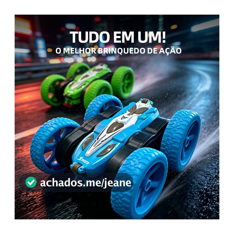 Carro Stunt RC 2.4GHz Controle Remoto Dupla Face 360° Carro de Acrobacias