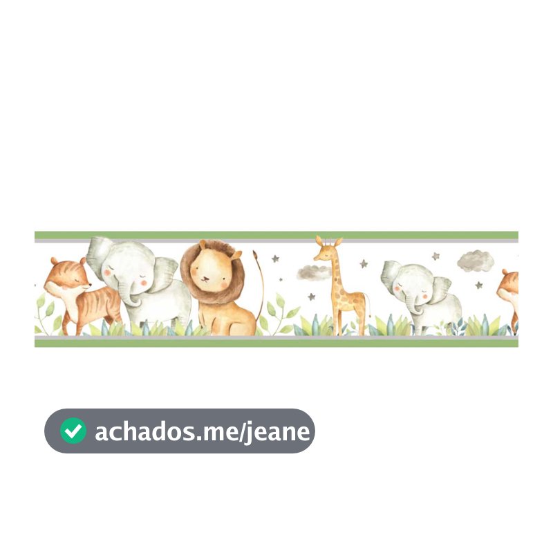 2 Faixa Decorativa De Parede Infantil Border Bebe Safari